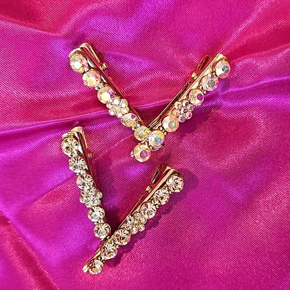 Rhinestone and Acrylic Crystal Hair Clips Lot of 14 main image 15